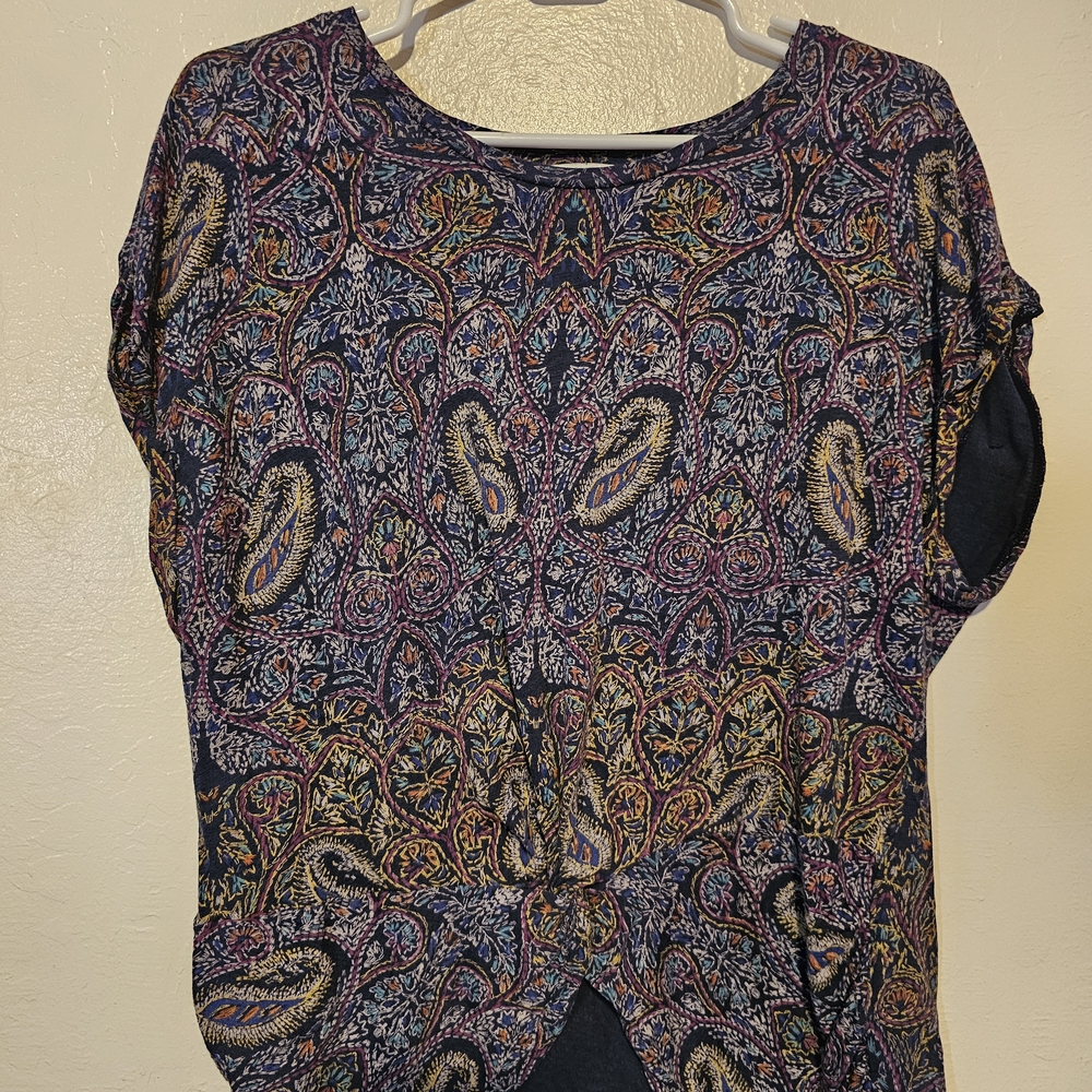 Lucky Brand Multicolor Paisley Blouse